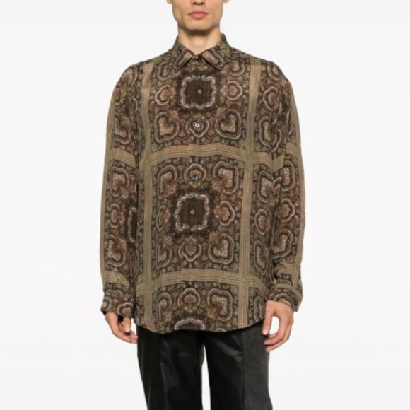 BNWT AW23 NANUSHKA SEBAS PAISLEY SHIRT L - Picture 1 of 12